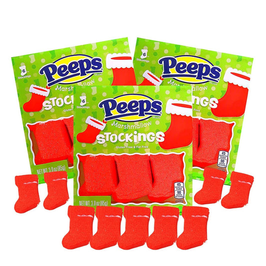 MARSHMALLOW STOCKINGS  GLUTEN & FAT FREE 3OZ PEEPS