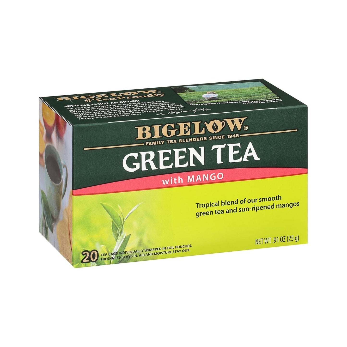 GREEN TEA WITN MANGO 20 UN BIGELOW