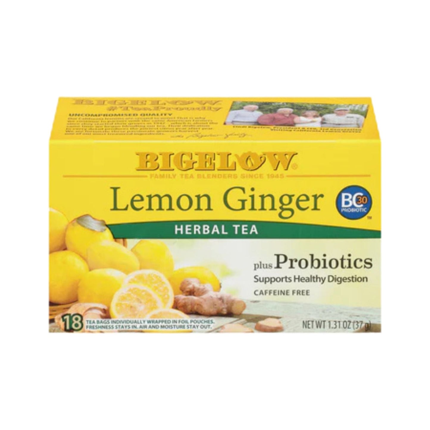 HERBAL TEA LEMON GINGERS 18 UN  BIGELOW
