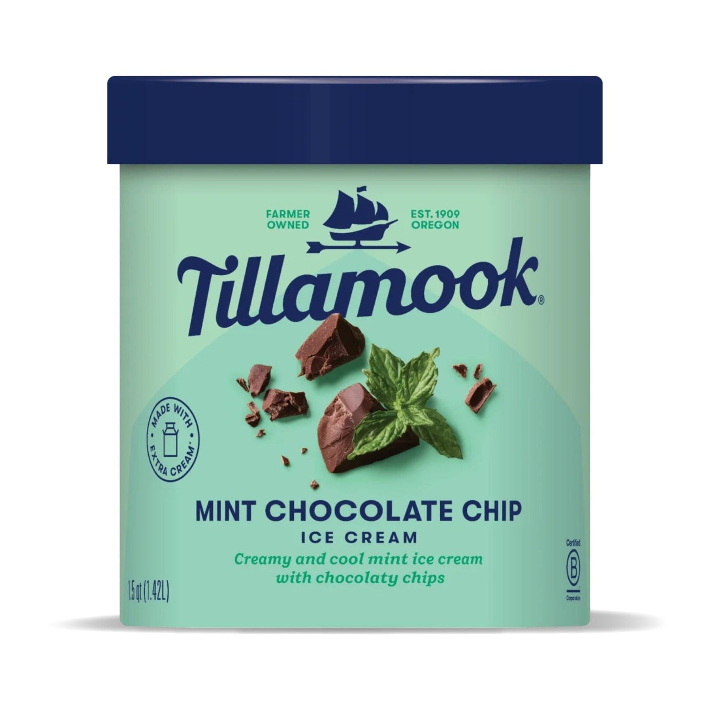 HELADO MINT CHOCOLATE CHIP 1.42 LT TILLAMOOK