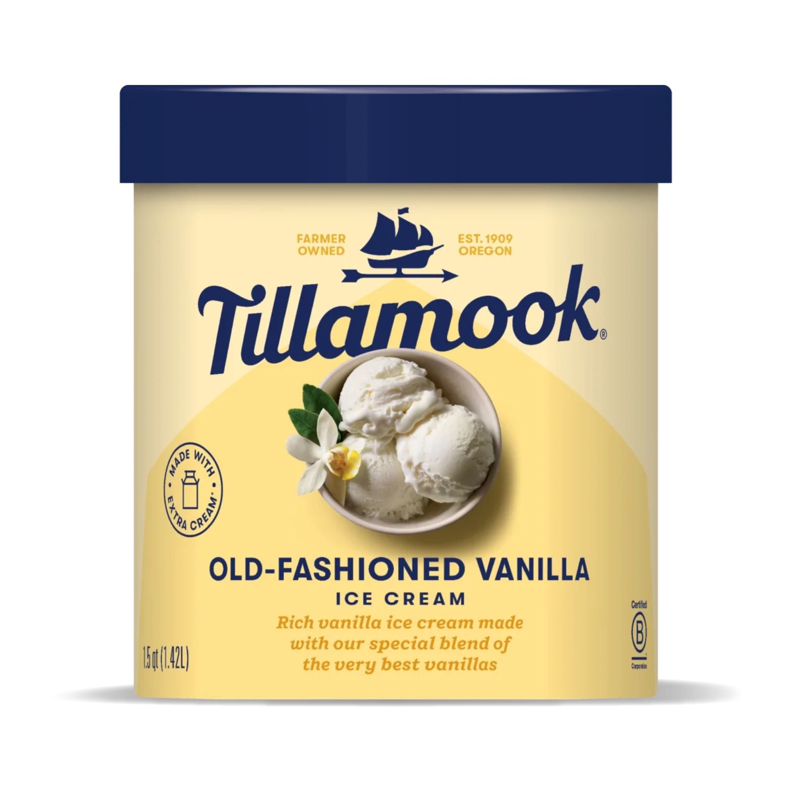 HELADO OLD FASHIONED VANILLA 1.42 LT TILLAMOOK– Super Barú Online