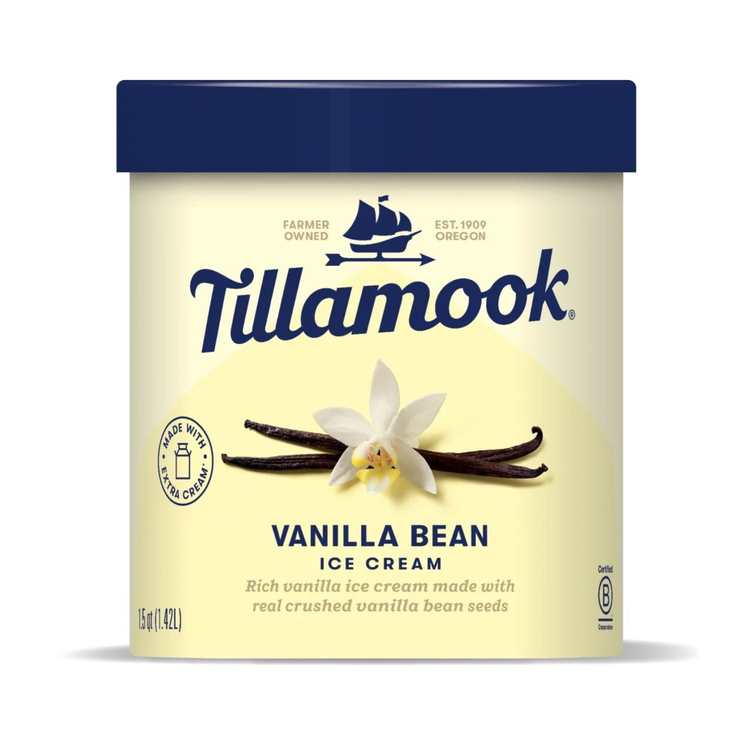 HELADO VANILLA BEAN 1.42 LT TILLAMOOK