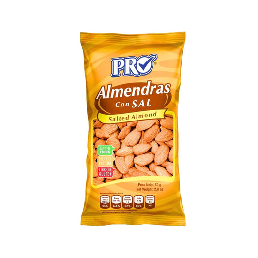 ALMENDRAS CON SAL 80 GR PRO