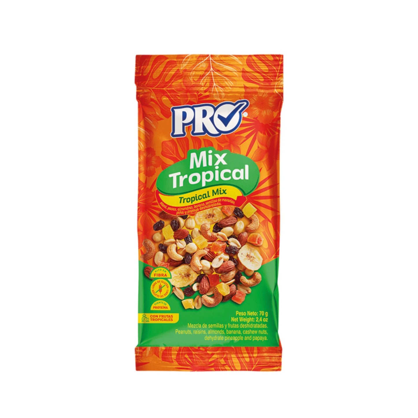 SEMILLAS MIXTAS TROPICAL 70 GR PRO SNACKS