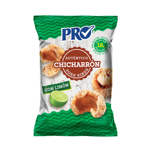 CHICHARRON CON LIMON 70 GR PRO SNACKS