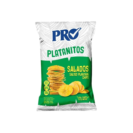 PLATANITOS VERDES CON SAL 140 GR PRO