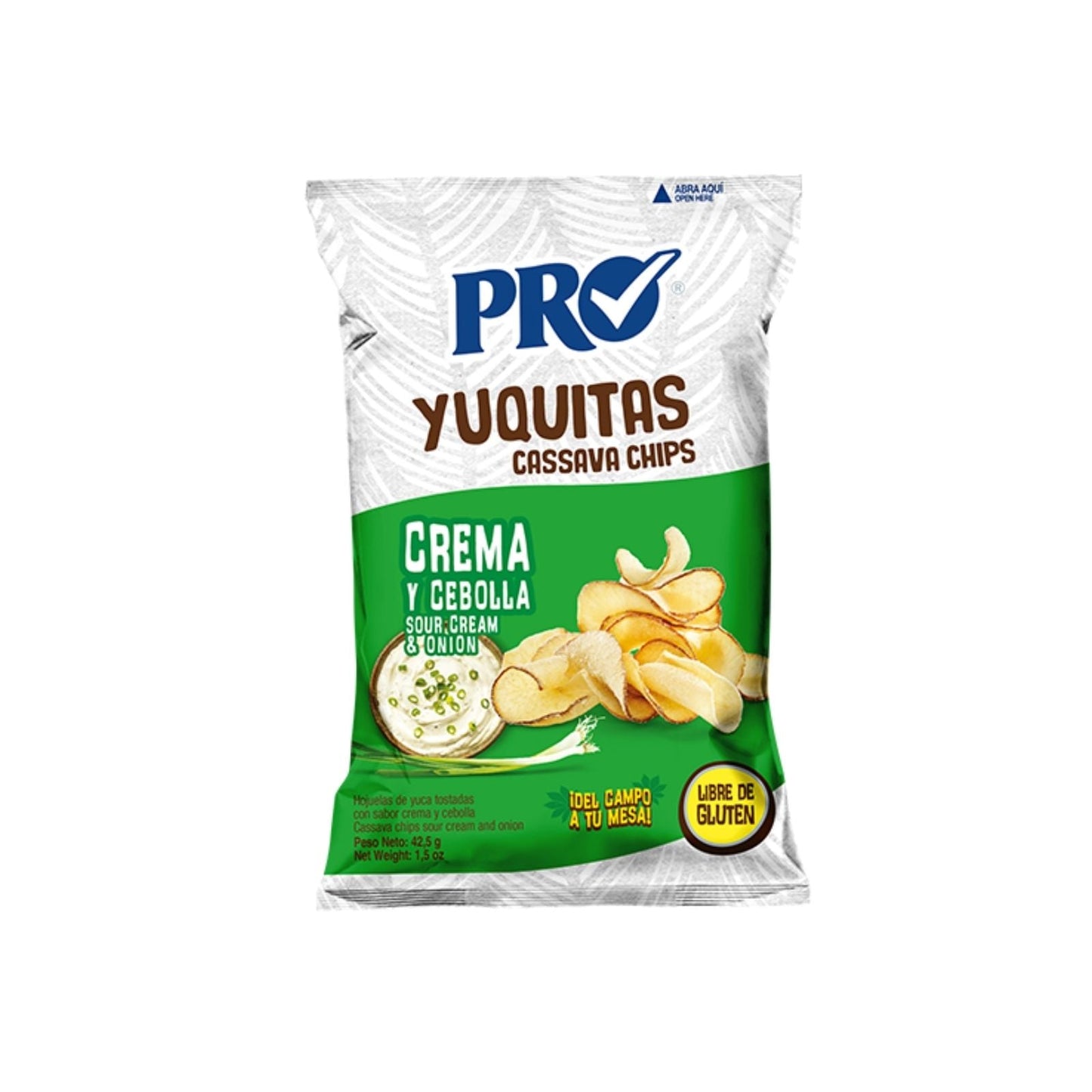 YUQUITAS CREMA Y CEBOLLA GLUTEN FREE 42.5 GR PRO