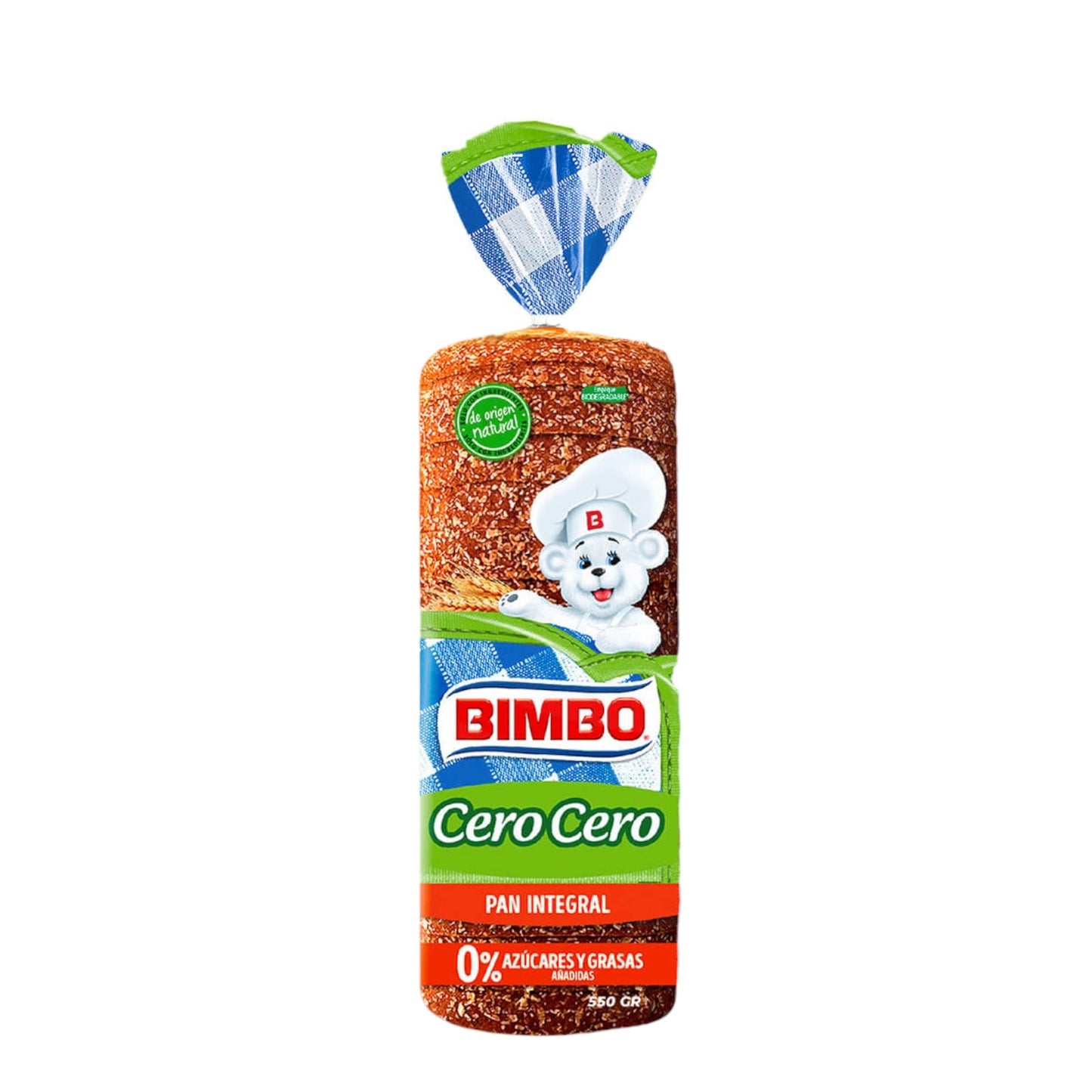 PAN INTEGRAL BIMBO CERO CERO 550 GR BIMBO