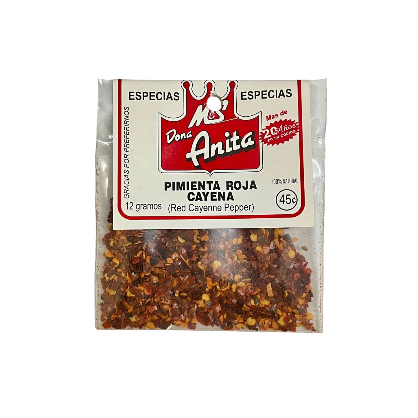 PIMIENTA ROJA CAYENA 12 GR DOÑA ANITA