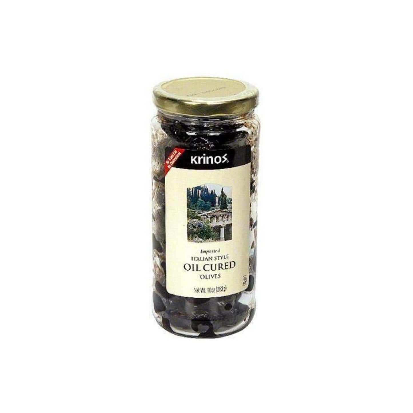 OIL CURED OLIVES ITALIAN STYLLE 10 OZ KRINOS