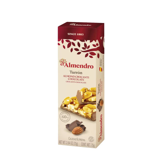 TURRON ALMOND CROCANTI CHOCOLATE 75 GR EL ALMENDRO