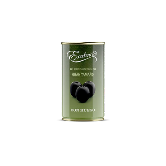 ACEITUNAS NEGRAS CON HUESO ENLATADAS 200 GR. EXCELENCIA