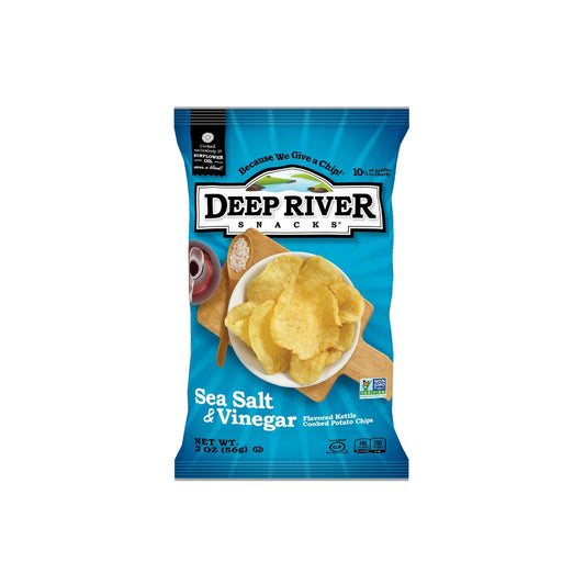 SNACK SEA SALT & VINEGAR POTATO CHIP 56 GR DEEP RIVER SNACKS