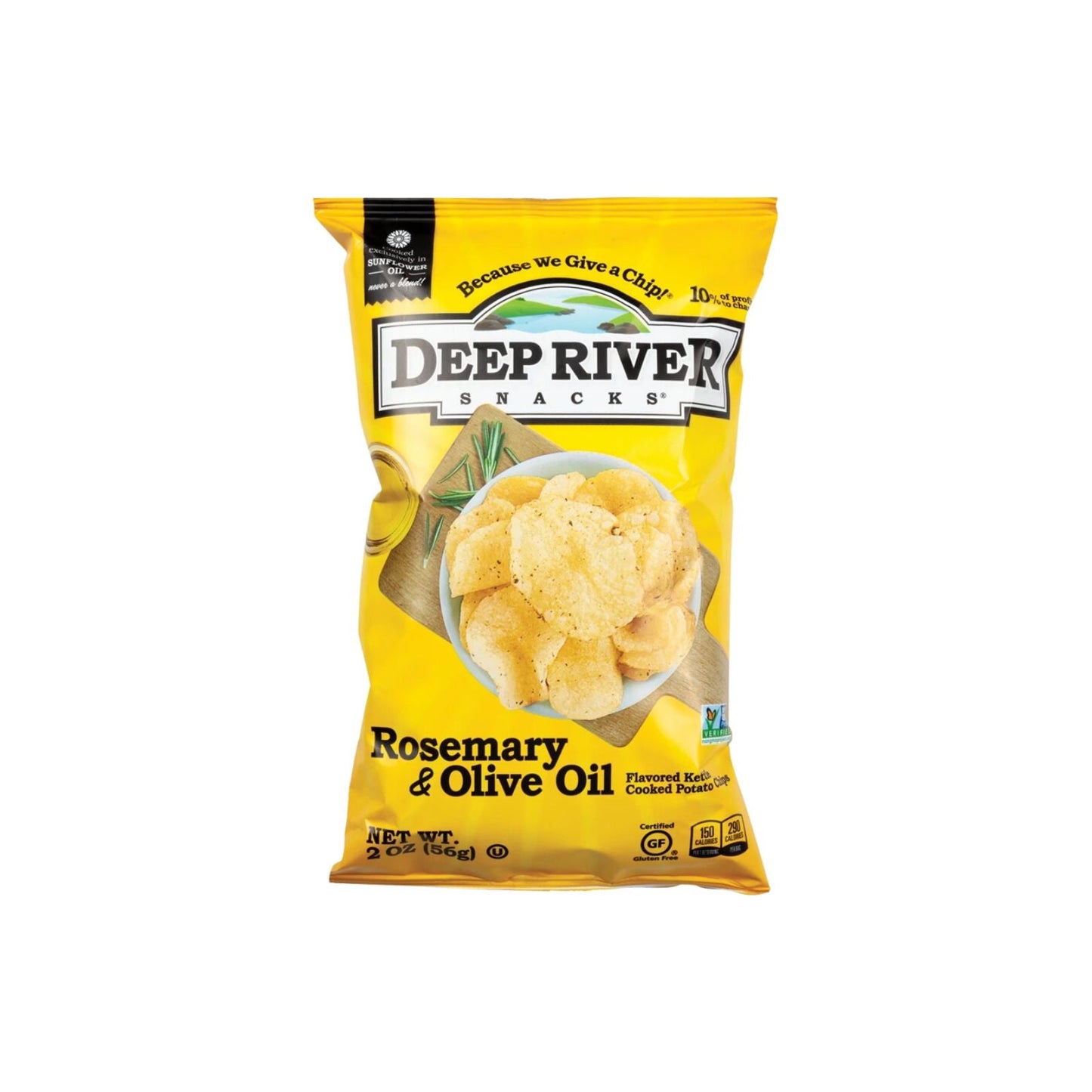 SNACK ROSEMARY & OLIVE OIL POTATO CHIP 56 GR DEEP RIVER SNACKS