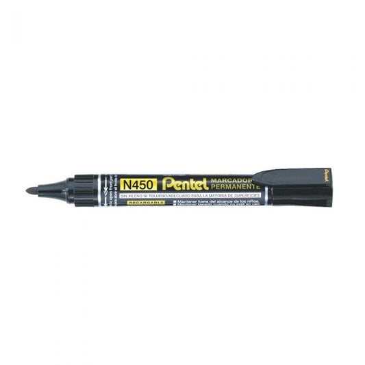 MARCADOR PERMANENTE PUNTA REDONDA NEGRO N450 PENTEL