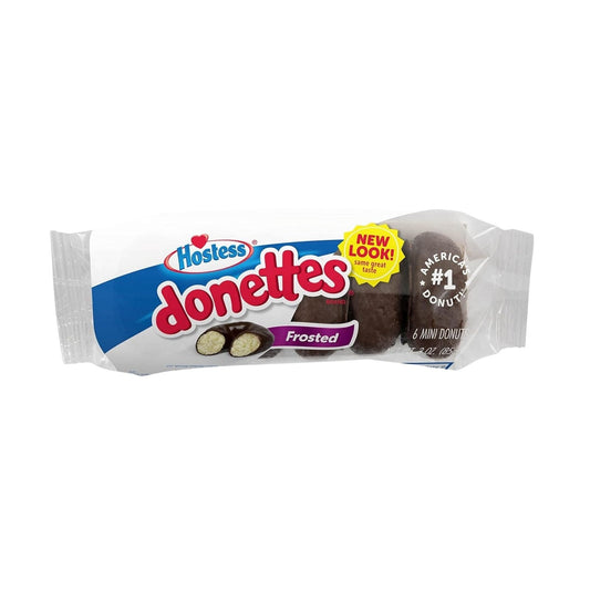 DONETTES FROSTED CHOCOLATE 6 UN 3 OZ HOSTESS