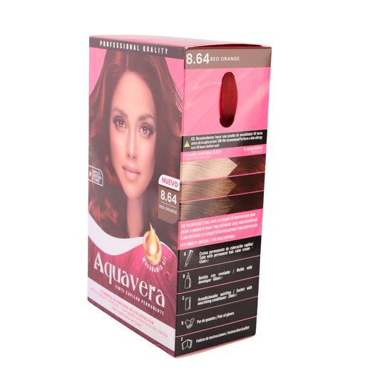 TINTE CAPILAR 8.64 RED ORANGE AQUAVERA