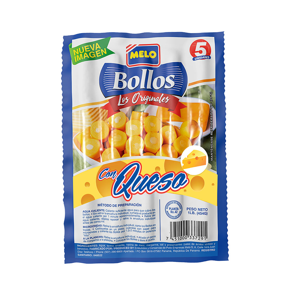 BOLLOS DE MAIZ CON QUESO 454 GR MELO