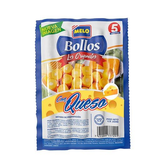 BOLLOS DE MAIZ CON QUESO 454 GR MELO