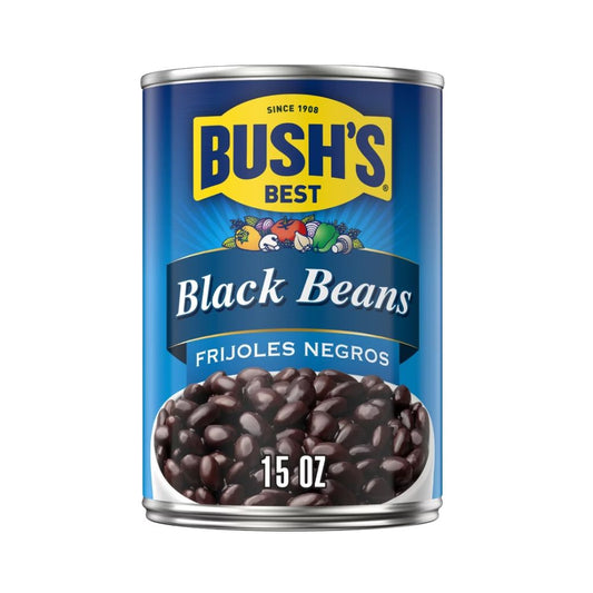FRIJOLES NEGROS BUSH'S 15 OZ BUSH'S BEST