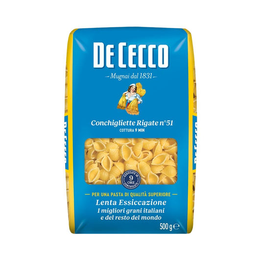 CONCHIGLIETE RIGATE#51 500GR DE CECCO