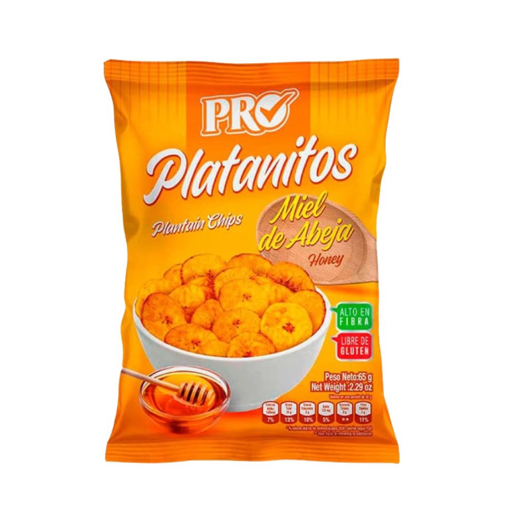 PLATANOS MIEL DE ABEJA 65 GR