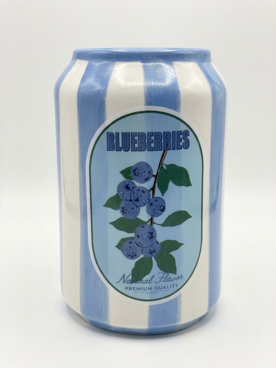 FLORERO  DISENO BLUEBERRIES 15.5CM DECORE