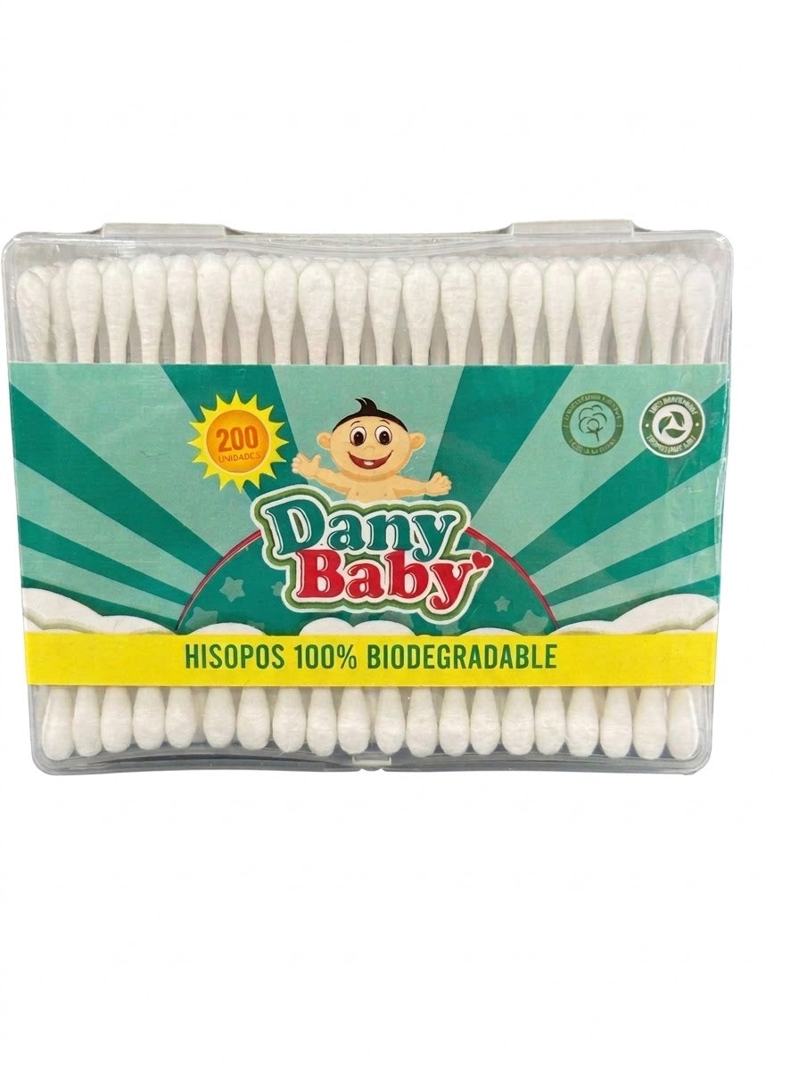 HISOPOS ENVASE CUADRADO 200'S DANYBABY