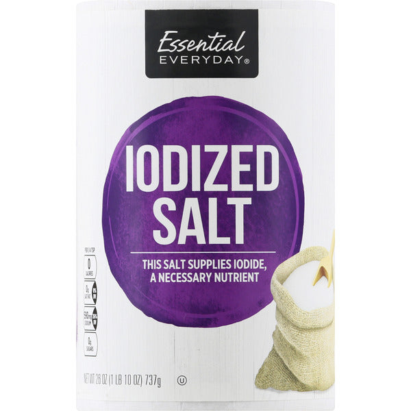 IODIZED SALT 26 OZ - ESSENTIAL EVERYDAY
