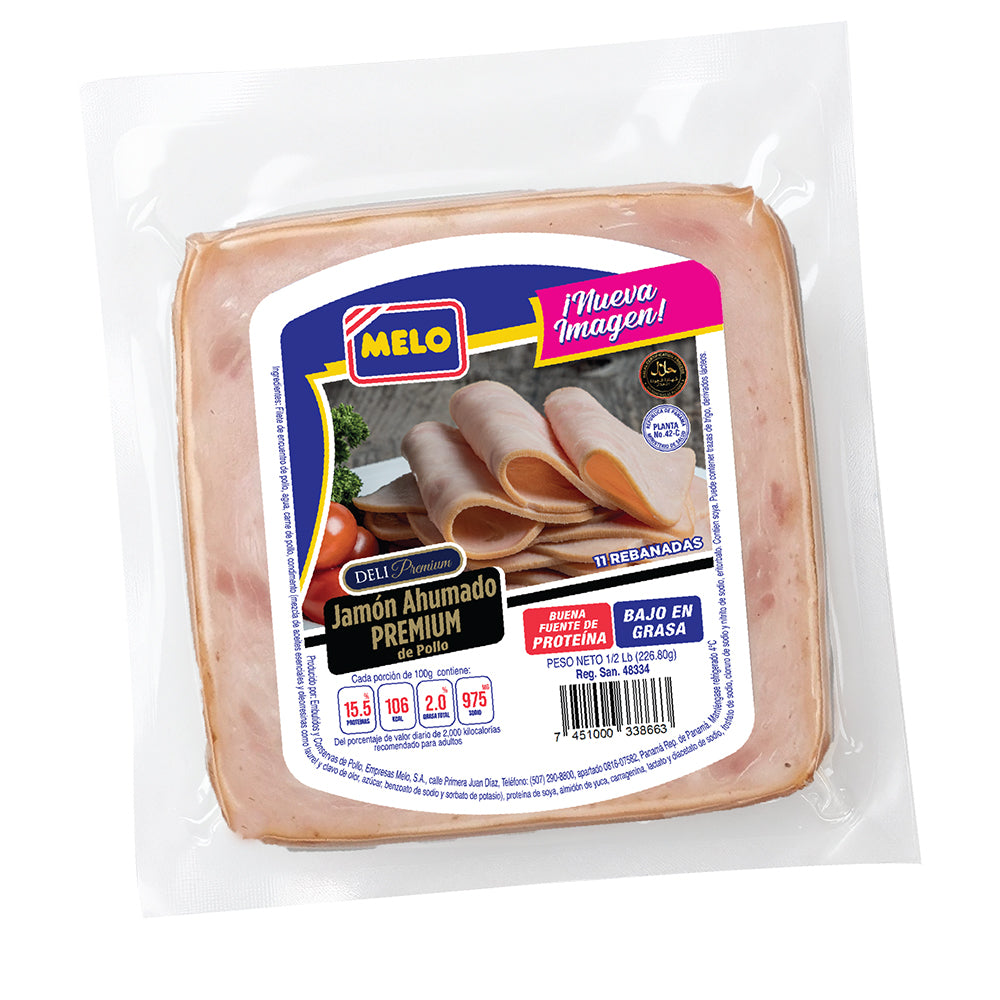 JAMON AHUMADO PREMIUM REBANADO 227 GR MELO