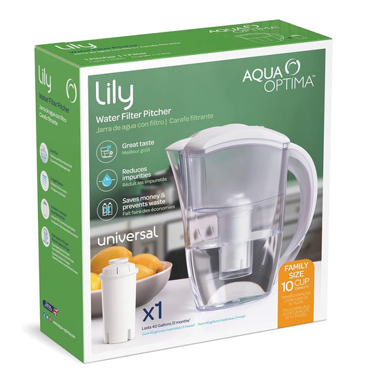 JARRA DE AGUA CON FILTRO 10TAZAS AQUA OPTIMA