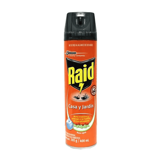 INSECTICIDA EN AEROSOL CASA/JARDIN RAID 400ML RAID