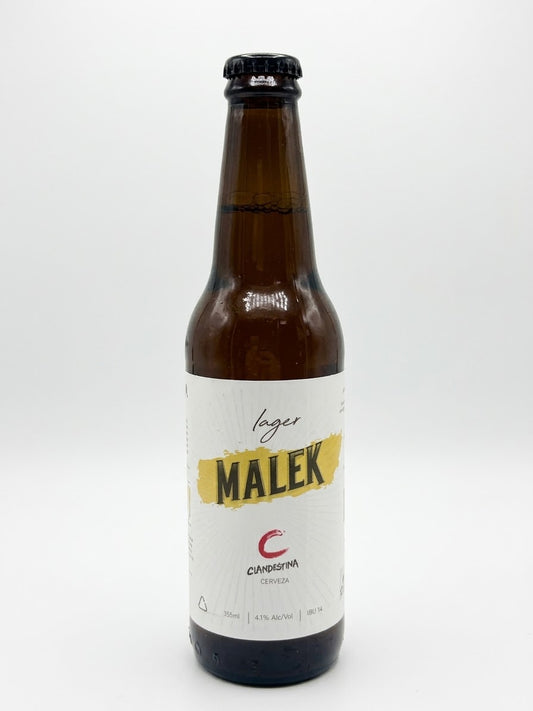 CERVEZA LAGER MALEK 355 ML CLANDESTINA -CERVEZA