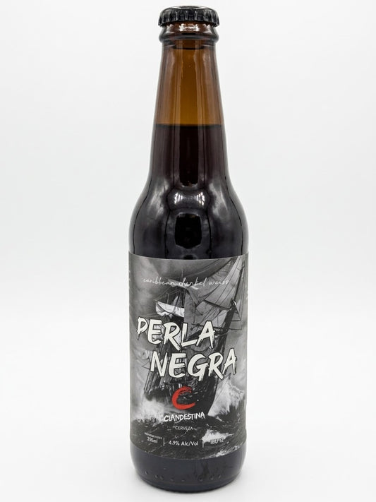CERVEZA PERLA NEGRA 355 ML CLANDESTINA -CERVEZA