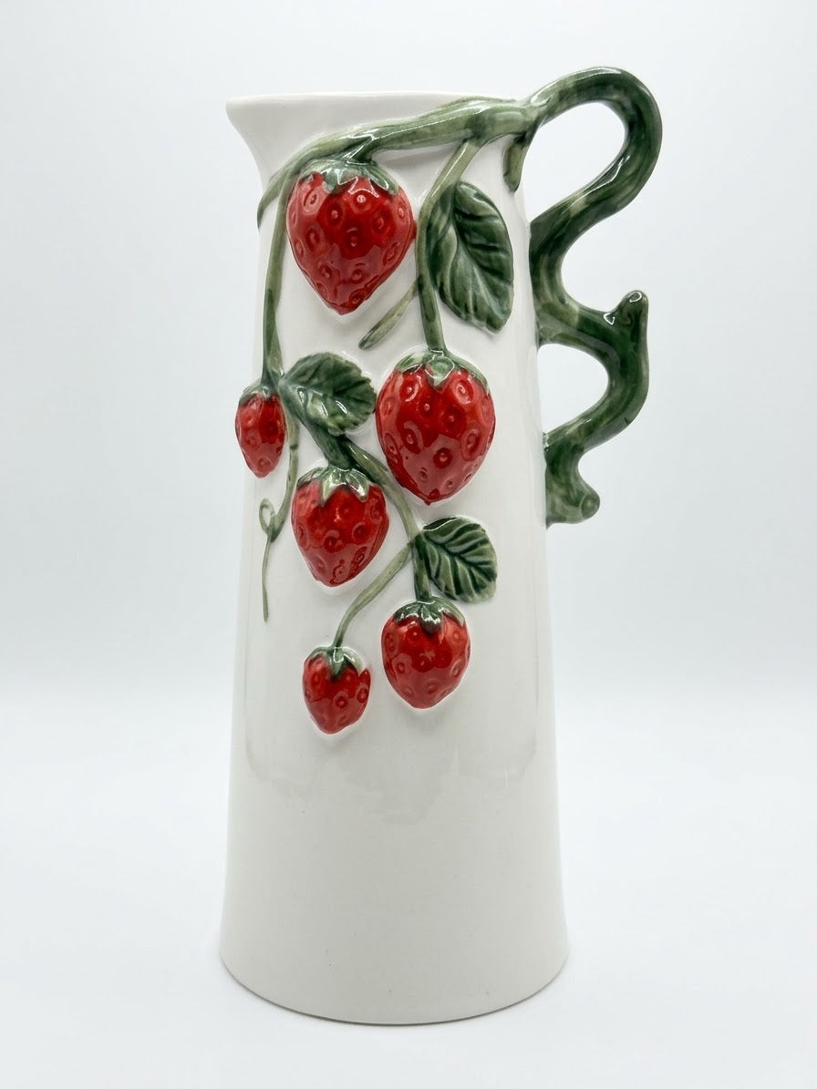 FLORERO DISENO FRESAS 10.3X24.8 CM DECORE