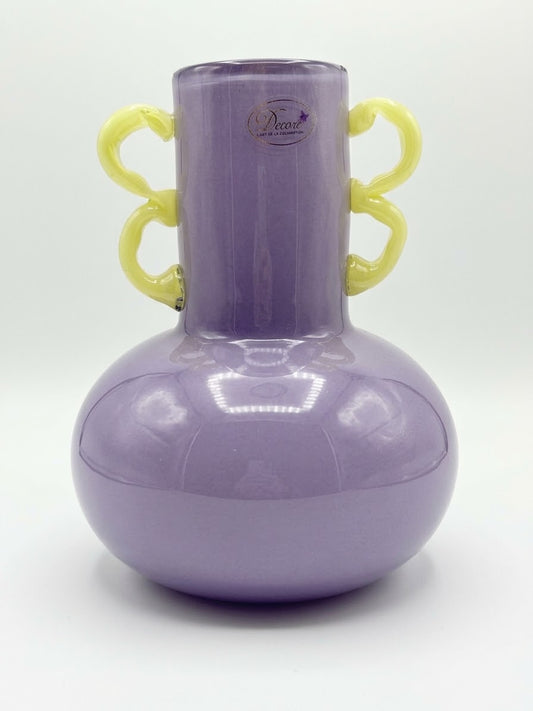 FLORERO  VIDRIO 22 CM DECORE