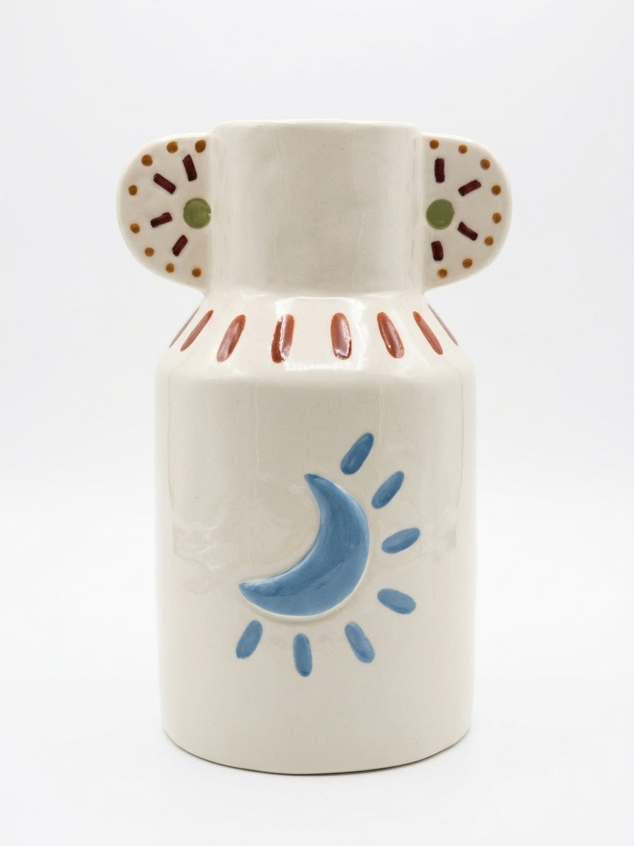 FLORERO  DISENO LUNA 15X13X24.3 CM DECORE