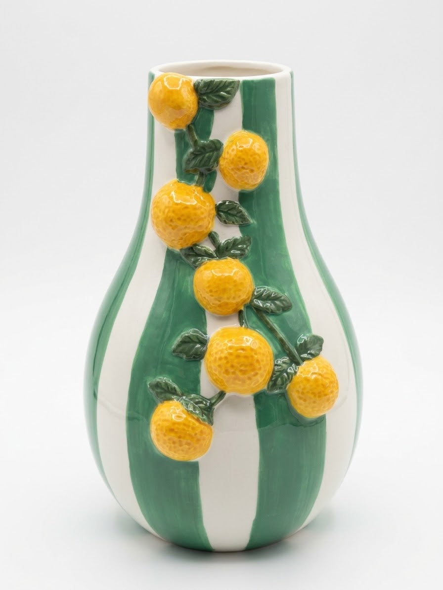 FLORERO  DISENO LIMON 16.7X16X26 CM DECORE