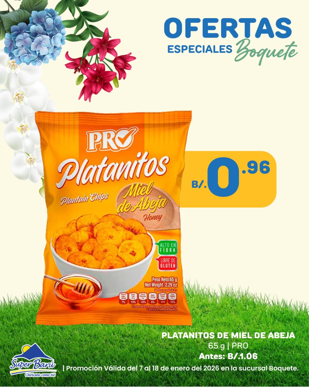 PLATANOS MIEL DE ABEJA 65 GR