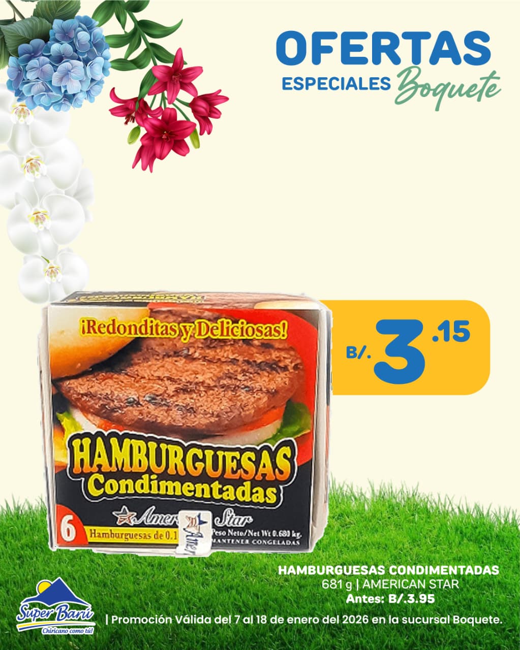 HAMBURGUESAS CONDIMENTADAS 681 GR AMERICAN STAR